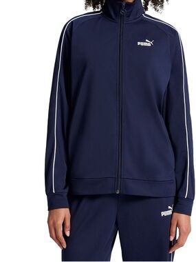 Puma Navy and White Zip-Up Track Jacket